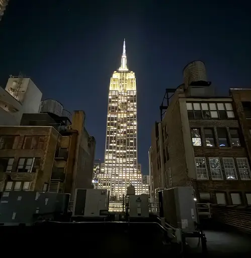 The Empire State Building from the rooftop location
